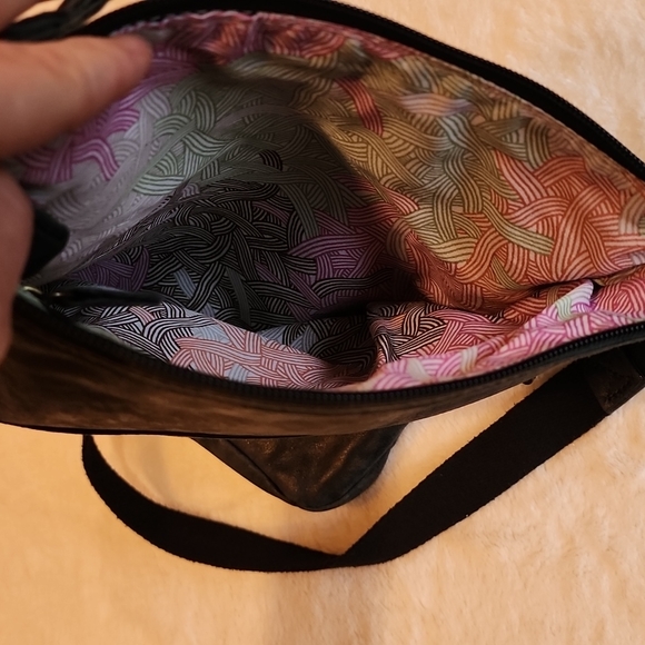 The Sak Dark Grey Leather Crossbody Purse Shoulder Bag - Picture 11 of 11